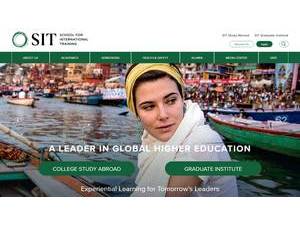 SIT Graduate Institute's Website Screenshot