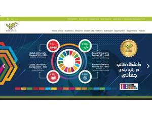 Kateb University's Website Screenshot