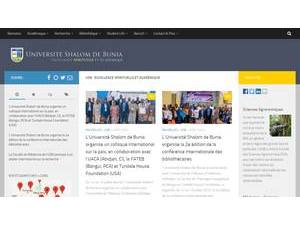 Université Shalom de Bunia's Website Screenshot
