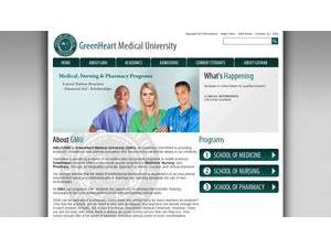 GreenHeart Medical University's Website Screenshot