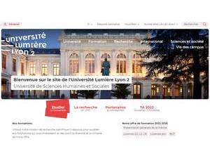 Université Lumière Lyon 2's Website Screenshot