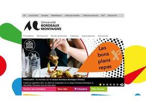 Bordeaux Montaigne University's Website Screenshot