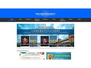 New Era University's Website Screenshot