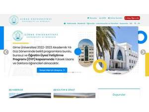 Girne Üniversitesi's Website Screenshot