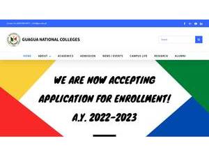 Guagua National Colleges's Website Screenshot