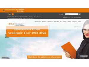 City University Ajman's Website Screenshot