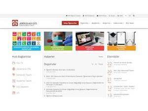 Abdullah Gül University's Website Screenshot