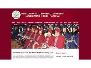 Benazir Bhutto Shaheed University Lyari's Website Screenshot