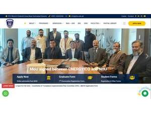 Nazeer Hussain University's Website Screenshot