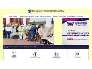 Cox's Bazar International University's Website Screenshot