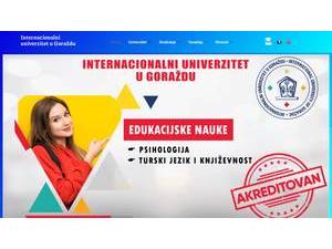 Internacionalnog univerziteta u Goraždu's Website Screenshot