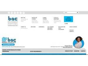 Botswana Accountancy College's Website Screenshot