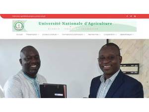 Université Nationale d'Agriculture's Website Screenshot