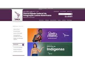 Universidade Federal da Integração Latino-Americana's Website Screenshot