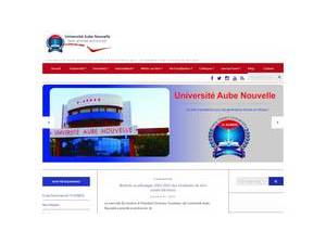 Université Aube Nouvelle's Website Screenshot