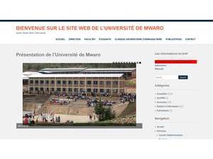 Mwaro University's Website Screenshot
