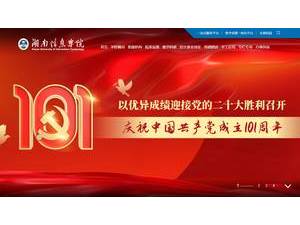 湖南信息学院's Website Screenshot