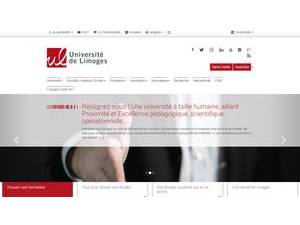 Université de Limoges's Website Screenshot