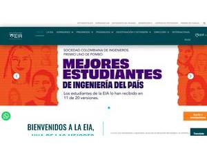 Escuela de Ingeniería de Antioquia's Website Screenshot