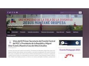 Jesús Montané Oropesa University of Isla de la Juventud's Website Screenshot