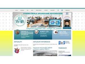 Vysoká škola aplikované psychologie's Website Screenshot