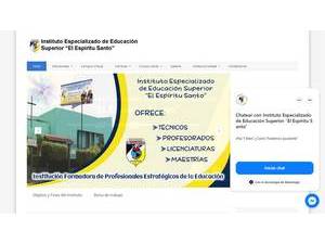 Instituto Especializado de Educación Superior El Espíritu Santo's Website Screenshot