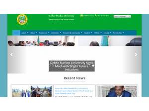 Debre Markos University's Website Screenshot