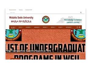 Wolaita Sodo University's Website Screenshot