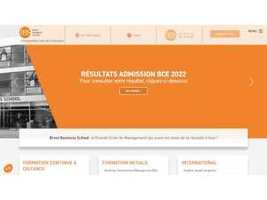 Brest Business School's Website Screenshot