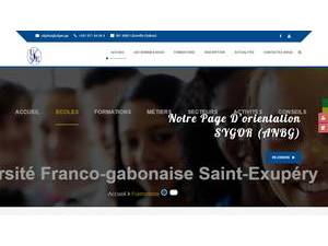 Université Franco-Gabonaise Saint-Exupéry's Website Screenshot