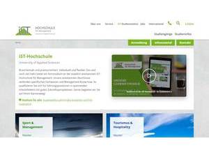 IST-Hochschule für Management's Website Screenshot