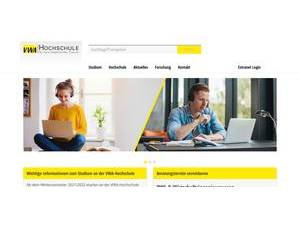 VWA-Hochschule für berufsbegleitendes Studium's Website Screenshot