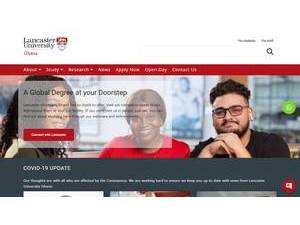 Lancaster University, Ghana's Website Screenshot