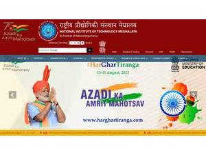 राष्ट्रीय प्रौद्योगिकी संस्थान मेघालय's Website Screenshot