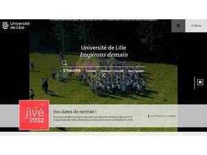 Université de Lille's Website Screenshot