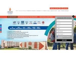 Lingaya's University's Website Screenshot