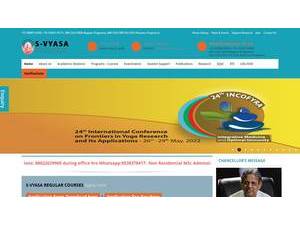 Swami Vivekananda Yoga Anusandhana Samsthana University's Website Screenshot
