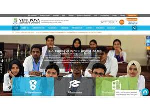 Yenepoya University's Website Screenshot