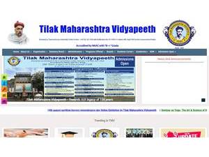 टिळक महाराष्ट्र विद्यापीठ's Website Screenshot