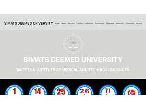 Saveetha Institute of Medical and Technical Sciences's Website Screenshot