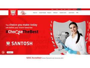 Santosh University's Website Screenshot
