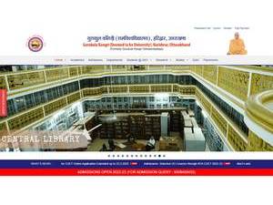 Gurukul Kangri Vishwavidyalaya's Website Screenshot