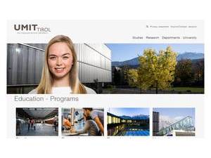 UMIT Private University for Health Sciences, Medical Informatics and Technology's Website Screenshot