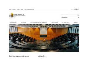 Deutsche Universität für Verwaltungswissenschaften Speyer's Website Screenshot