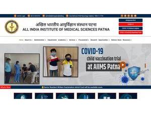 अखिल भारतीय आयुर्विज्ञान संस्थान पटना's Website Screenshot