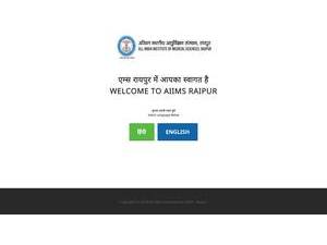 All India Institute of Medical Sciences Raipur's Website Screenshot