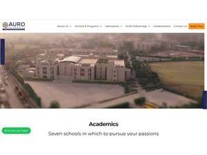 AURO University's Website Screenshot