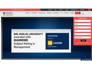 BML Munjal University's Website Screenshot