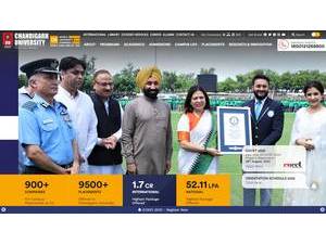 Chandigarh University's Website Screenshot
