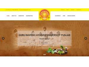 ਗੁਰੂ ਰਵੀਦਾਸ ਆਯੂਰਵੇਦ ਯੂਨੀਵਰਸਿਟੀ's Website Screenshot